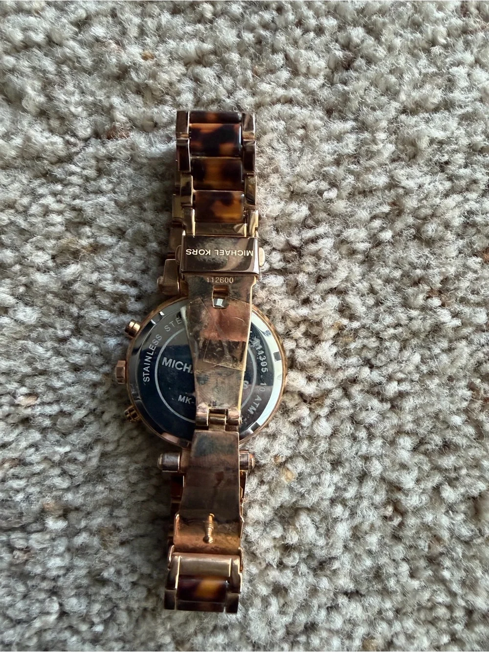 Michael Kors Rose Gold and Tortoiseshell Women’s Bracelet Watch
